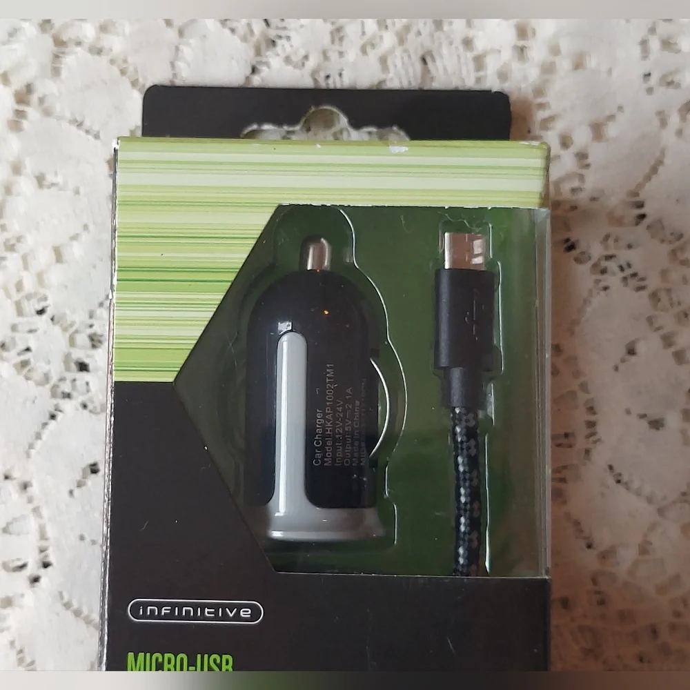 Micro USB 2.1 Amp Car Charger 6 ft. Braided Cord NEW, UNUSED